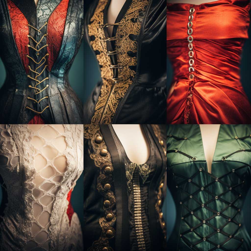 Different materials used in corsets 